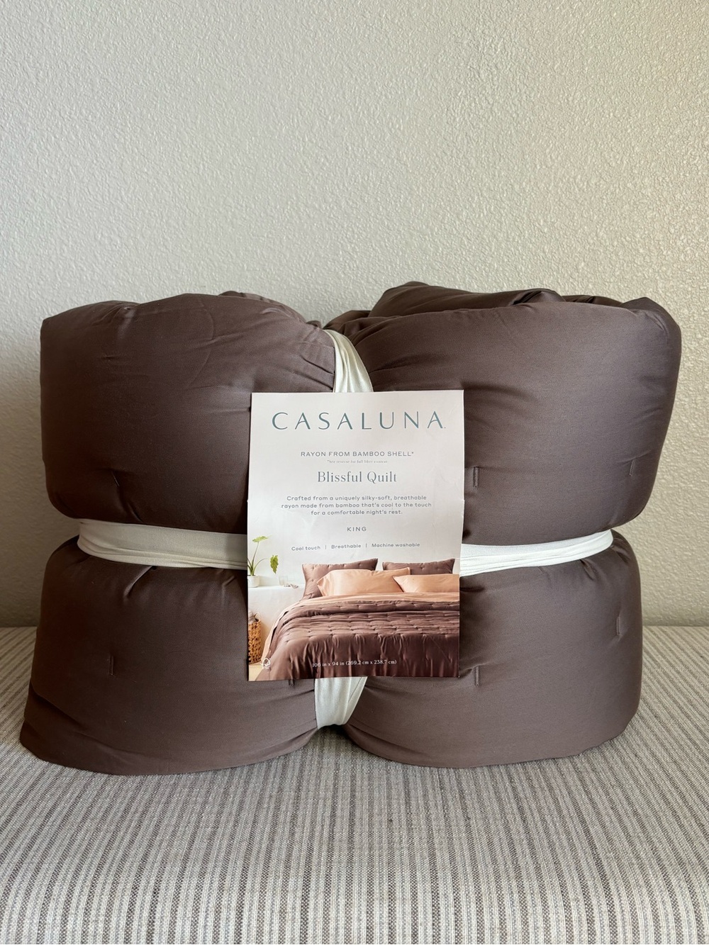 NWT King Rayon from Bamboo Quilt Fig - Casaluna